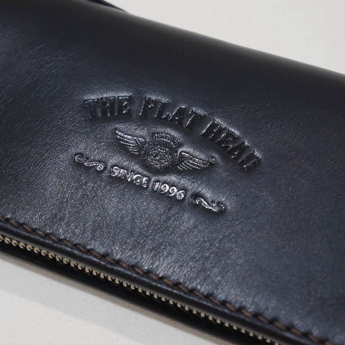 FN-WLZ6-5B4 FULL-ZIP COMPACT TRACKER FNWLZ65B4 FLATHEAD フラットヘッド手縫いレザーウォレット・フラットヘッド手縫いウォレット STOCKBURGの画像