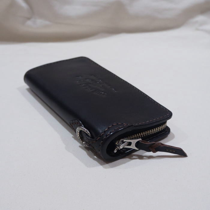 FN-WLZ6-5B4 FULL-ZIP COMPACT TRACKER FNWLZ65B4 FLATHEAD フラットヘッド手縫いレザーウォレット・フラットヘッド手縫いウォレット STOCKBURGの画像
