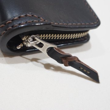 FN-WLZ6-5B4 FULL-ZIP COMPACT TRACKER FNWLZ65B4 FLATHEAD フラットヘッド手縫いレザーウォレット・フラットヘッド手縫いウォレット STOCKBURGの画像