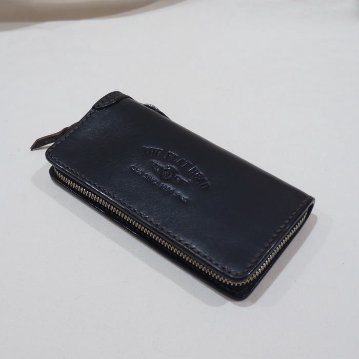 FN-WLZ6-5B4 FULL-ZIP COMPACT TRACKER FNWLZ65B4 FLATHEAD フラットヘッド手縫いレザーウォレット・フラットヘッド手縫いウォレット STOCKBURGの画像