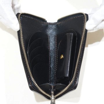 FN-WLZ6-5B4 FULL-ZIP COMPACT TRACKER FNWLZ65B4 FLATHEAD フラットヘッド手縫いレザーウォレット・フラットヘッド手縫いウォレット STOCKBURGの画像