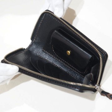 FN-WLZ6-5B4 FULL-ZIP COMPACT TRACKER FNWLZ65B4 FLATHEAD フラットヘッド手縫いレザーウォレット・フラットヘッド手縫いウォレット STOCKBURGの画像