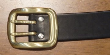 W001-WP-BK-ダブルピンカーブベルト-W001WP-SAMURAIJEANS-サムライジーンズベルトの画像