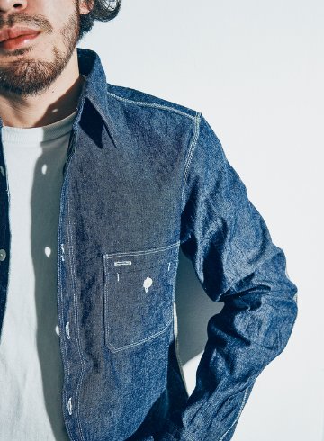 SJCBS25 ヘビーセルビッチシャンブレーシャツ SAMURAIJEANS サムライジーンズ シャツ 長袖シャツ シャンブレーシャツの画像