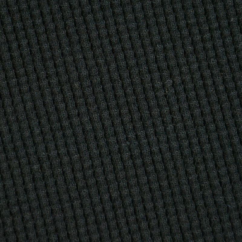 2230HT-BK-30S ワッフルヘンリーサーマル-DELUXEWARE-デラックスウエアサーマルTシャツ-DALEE'S-ダリーズサーマルTシャツ-ヘンリーネックサーマルの画像