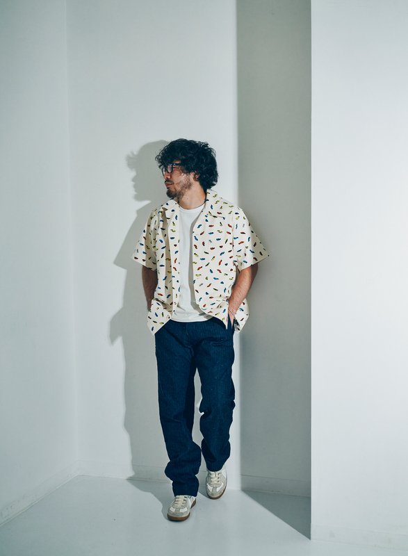 SMOS25 BE サムライ自動車倶楽部半袖オープンシャツ SAMURAIJEANS サムライジーンズワークシャツ サムライジーンズシャツ サムライ自動車倶楽部 ワークシャツの画像