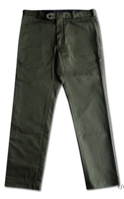TRUMAN SL-ARMY.G-チノ-パンツ-30s SLIM TROUSER-TRUMANSL-DELUXEWARE-デラックスウエアパンツ-DALEE'S-ダリーズパンツの画像