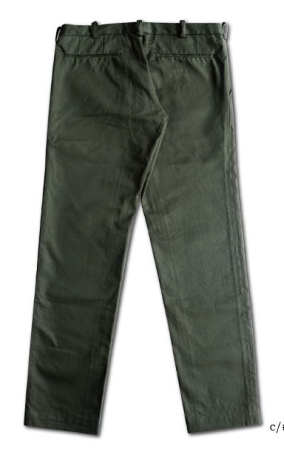 TRUMAN SL-ARMY.G-チノ-パンツ-30s SLIM TROUSER-TRUMANSL-DELUXEWARE-デラックスウエアパンツ-DALEE'S-ダリーズパンツの画像