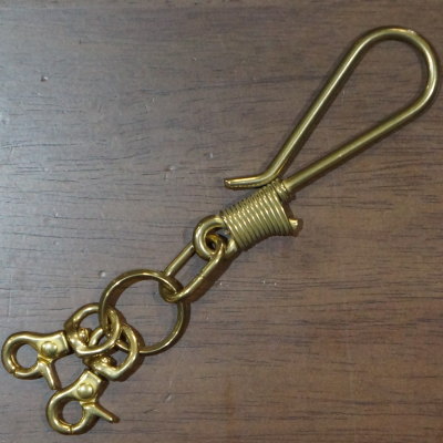 HOOK HOLDER.L-BRASS-フックキーホルダーL-HOOKHOLDERL-DELUXEWARE-Fixum＆Logs-フィクサムアンドログス-デラックスウエアキーホルダー-デラックスウエアの画像