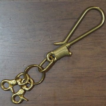 HOOK HOLDER.L-BRASS-フックキーホルダーL-HOOKHOLDERL-DELUXEWARE-Fixum＆Logs-フィクサムアンドログス-デラックスウエアキーホルダー-デラックスウエアの画像