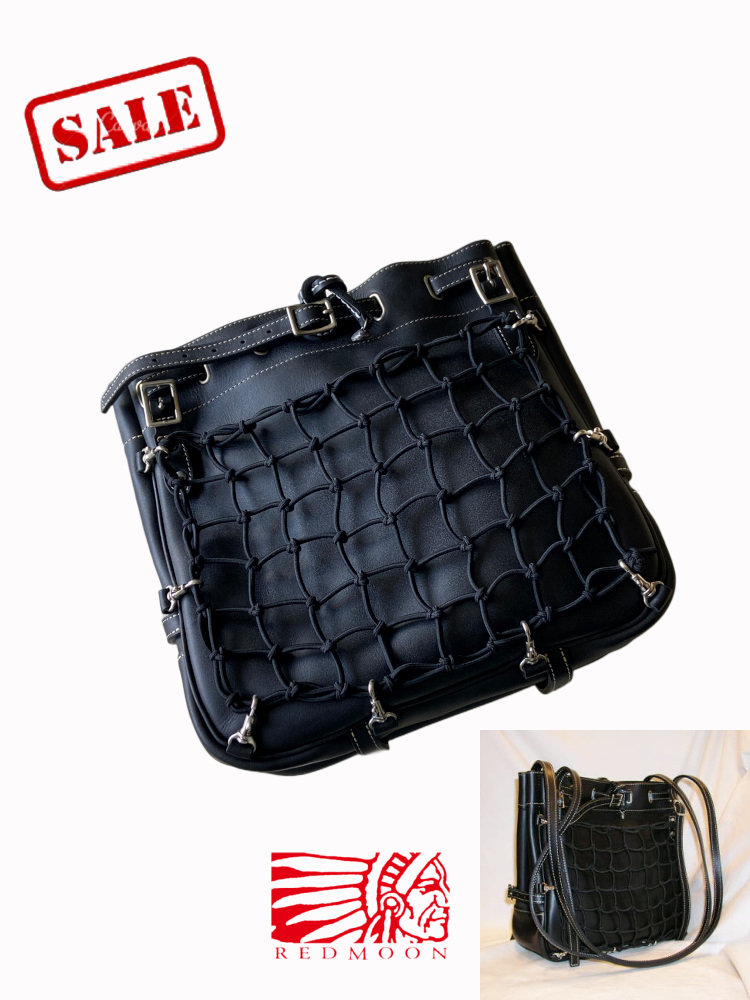旧商品スペシャルプライス！HUNTER-S-ブラック-ハンターSサイズ-HUNTERS-REDMOON-レッドムーンレザーショルダーバッグの画像