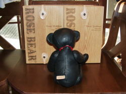 旧商品スペシャルプライス！RM-TEDDY-ブラック-ペッカリーレザーベア-RMTEDDY-REDMOON-レッドムーンテディーベアの画像