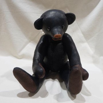 旧商品スペシャルプライス！RM-TEDDY-ブラック-ペッカリーレザーベア-RMTEDDY-REDMOON-レッドムーンテディーベアの画像
