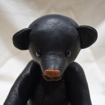 旧商品スペシャルプライス！RM-TEDDY-ブラック-ペッカリーレザーベア-RMTEDDY-REDMOON-レッドムーンテディーベアの画像
