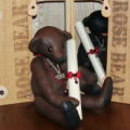 RM-TEDDY(ワケアリ品)-コードバン-ペッカリーレザーベアのワケアリ品-RMTEDDY-REDMOON-レッドムーンテディーベアの画像