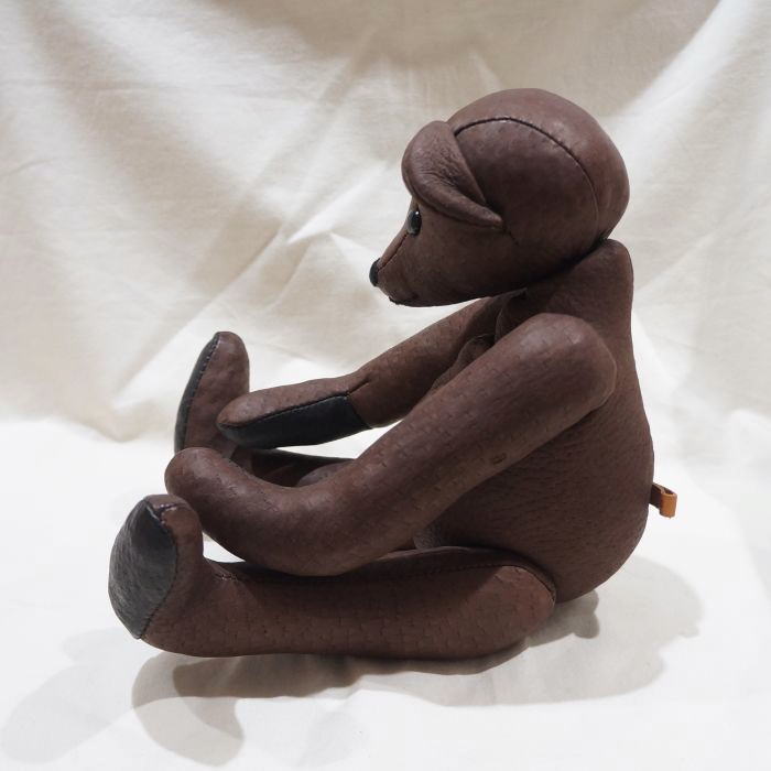 RM-TEDDY(ワケアリ品)-コードバン-ペッカリーレザーベアのワケアリ品-RMTEDDY-REDMOON-レッドムーンテディーベアの画像