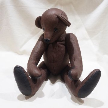 RM-TEDDY(ワケアリ品)-コードバン-ペッカリーレザーベアのワケアリ品-RMTEDDY-REDMOON-レッドムーンテディーベアの画像