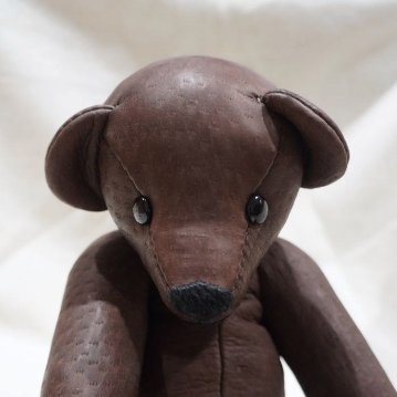 RM-TEDDY(ワケアリ品)-コードバン-ペッカリーレザーベアのワケアリ品-RMTEDDY-REDMOON-レッドムーンテディーベアの画像