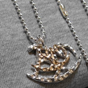 PPM-12T-PINK-シルバーネックレス10Kピンクゴールド仕様-PPM12TPINK-REDMOON-レッドムーンペンダント・レッドムーンネックレスの画像