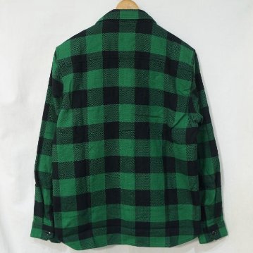 FN-SNR-101L GRNxBK ブロックチェックネルシャツ101L FNSNR101L FLATHEAD フラットヘッドシャツ BLOCK CHECK NEL SHIRTの画像
