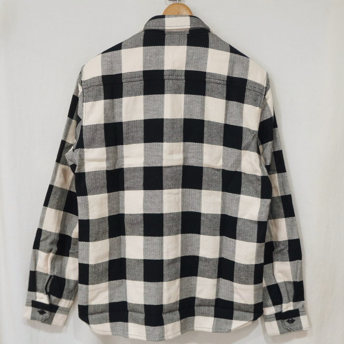 FN-SNR-101L IVxBK ブロックチェックネルシャツ101L FNSNR101L FLATHEAD フラットヘッドシャツ BLOCK CHECK NEL SHIRTの画像