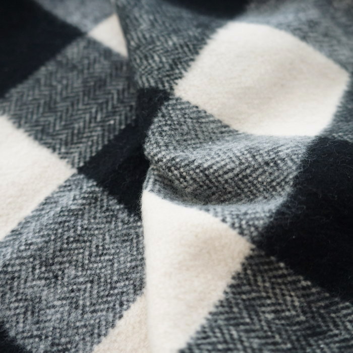 FN-SNR-101L IVxBK ブロックチェックネルシャツ101L FNSNR101L FLATHEAD フラットヘッドシャツ BLOCK CHECK NEL SHIRTの画像
