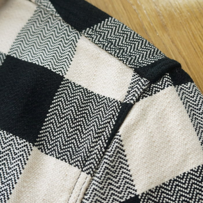 FN-SNR-101L IVxBK ブロックチェックネルシャツ101L FNSNR101L FLATHEAD フラットヘッドシャツ BLOCK CHECK NEL SHIRTの画像