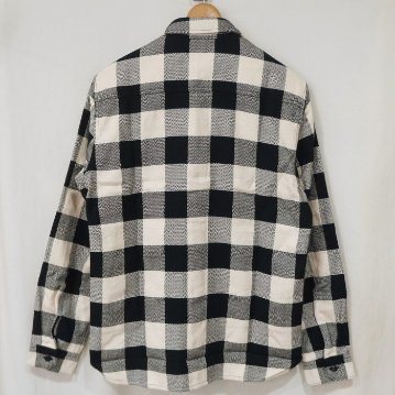 FN-SNR-101L IVxBK ブロックチェックネルシャツ101L FNSNR101L FLATHEAD フラットヘッドシャツ BLOCK CHECK NEL SHIRTの画像