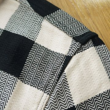 FN-SNR-101L IVxBK ブロックチェックネルシャツ101L FNSNR101L FLATHEAD フラットヘッドシャツ BLOCK CHECK NEL SHIRTの画像