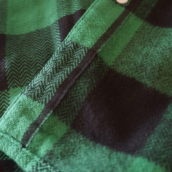 FN-SNW-101L GRNxBK ブロックチェックネルウエスタンシャツ101L FNSNW101L FLATHEAD フラットヘッドシャツ BLOCK CHECK NEL SHIRTの画像
