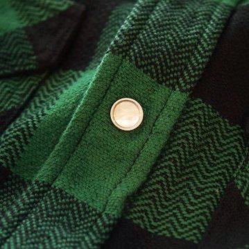 FN-SNW-101L GRNxBK ブロックチェックネルウエスタンシャツ101L FNSNW101L FLATHEAD フラットヘッドシャツ BLOCK CHECK NEL SHIRTの画像