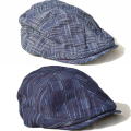 SJ301HN21-IK-市松柄絣ハンチング-SJ301HN21IK-SAMURAIJEANS-サムライジーンズハンチング-帽子-ハンチングキャップの画像