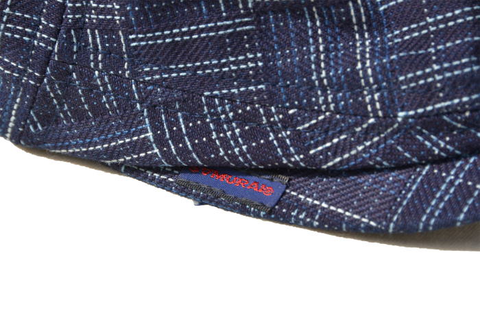 SJ301HN21-IK-市松柄絣ハンチング-SJ301HN21IK-SAMURAIJEANS-サムライジーンズハンチング-帽子-ハンチングキャップの画像