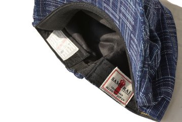 SJ301HN21-IK-市松柄絣ハンチング-SJ301HN21IK-SAMURAIJEANS-サムライジーンズハンチング-帽子-ハンチングキャップの画像