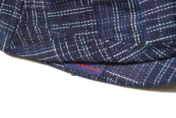 SJ301HN21-IK-市松柄絣ハンチング-SJ301HN21IK-SAMURAIJEANS-サムライジーンズハンチング-帽子-ハンチングキャップの画像
