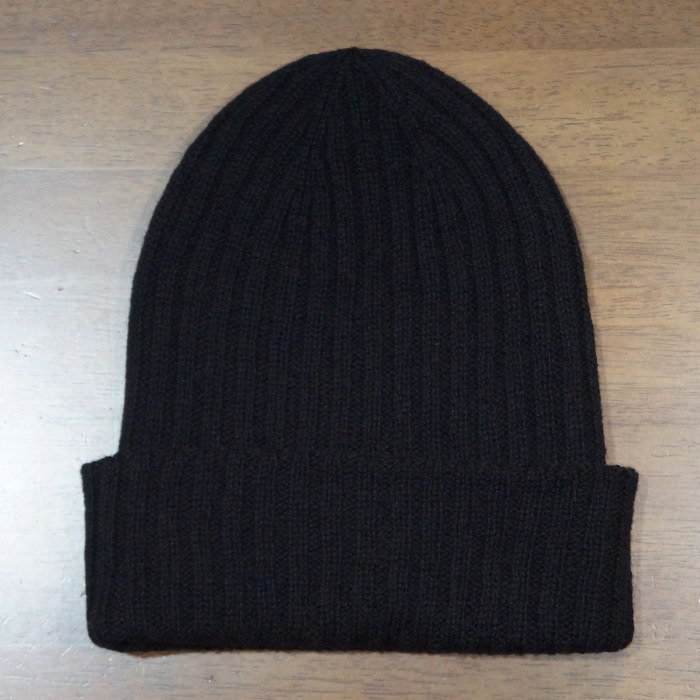 FN-HK001-BK-ウールニットキャップ001-FNHK001-FLATHEAD-フラットヘッドニットキャップの画像