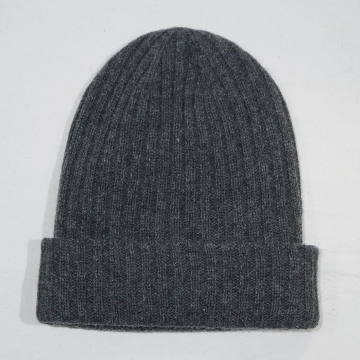 FN-HK001-GRY-ウールニットキャップ001-FNHK001-FLATHEAD-フラットヘッドニットキャップの画像