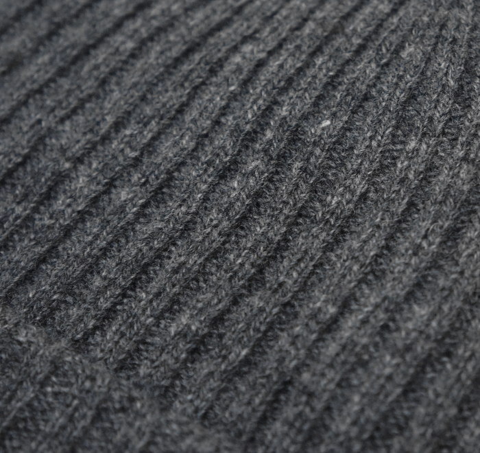 FN-HK001-GRY-ウールニットキャップ001-FNHK001-FLATHEAD-フラットヘッドニットキャップの画像