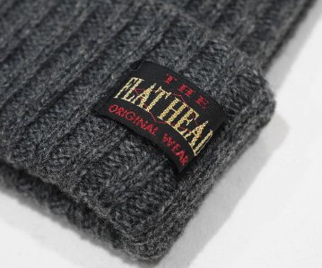 FN-HK001-GRY-ウールニットキャップ001-FNHK001-FLATHEAD-フラットヘッドニットキャップの画像