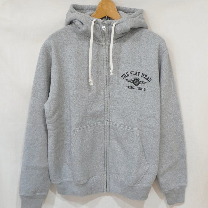 FN-MHZP-002 GRY ハイネックスウェットパーカー002 FNMHZP002 FLATHEAD フラットヘッドフルジップパーカーの画像