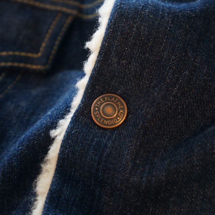 FN-OJ-B002 DENIM BOA JACKET FNOJB002 FLATHEAD フラットヘッド ボアジャケット アウターの画像