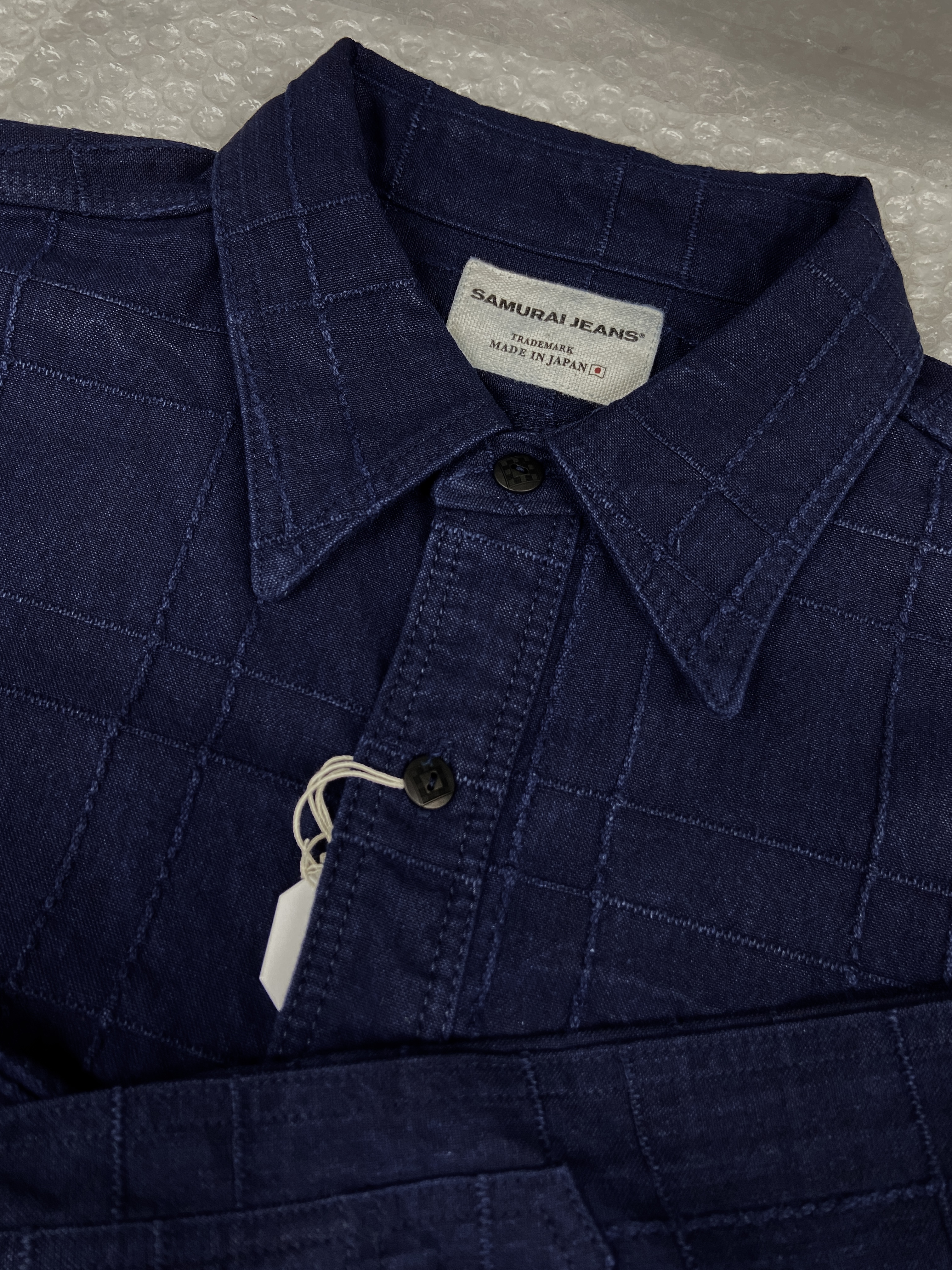 SSS26-ARS 藍刺し子ラティスワークシャツ SSS26ARS SAMURAIJEANS サムライジーンズシャツ 長袖シャツの画像