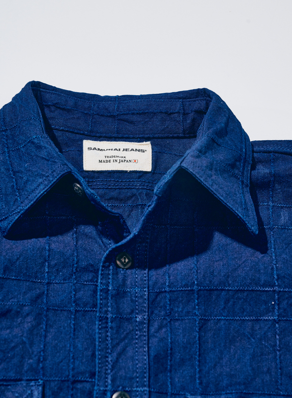 先行予約受付中！SSS26-ARS 藍刺し子ラティスワークシャツ SSS26ARS SAMURAIJEANS サムライジーンズシャツ 長袖シャツの画像