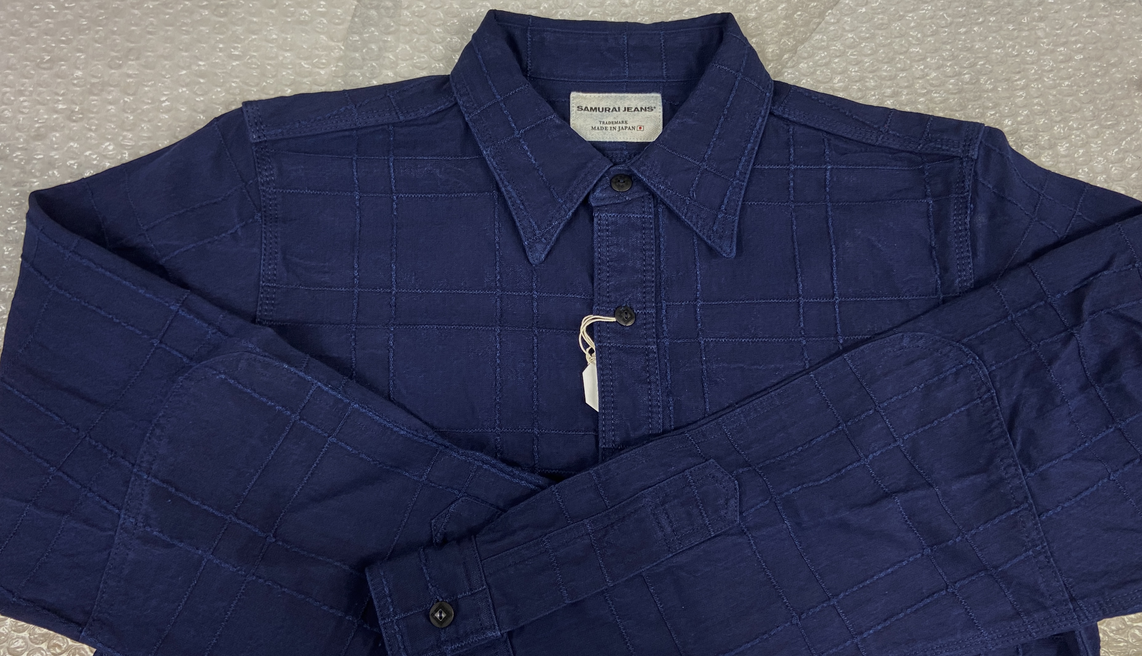 SSS26-ARS 藍刺し子ラティスワークシャツ SSS26ARS SAMURAIJEANS サムライジーンズシャツ 長袖シャツの画像