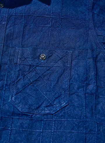 先行予約受付中！SSS26-ARS 藍刺し子ラティスワークシャツ SSS26ARS SAMURAIJEANS サムライジーンズシャツ 長袖シャツの画像