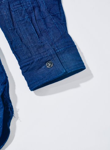 先行予約受付中！SSS26-ARS 藍刺し子ラティスワークシャツ SSS26ARS SAMURAIJEANS サムライジーンズシャツ 長袖シャツの画像