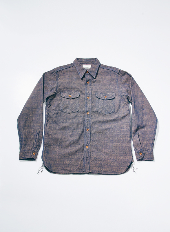 先行予約受付中！SSS26-KSK カノコ・アイマダラワークシャツ SSS26KSK SAMURAIJEANS サムライジーンズワークシャツ 長袖シャツの画像