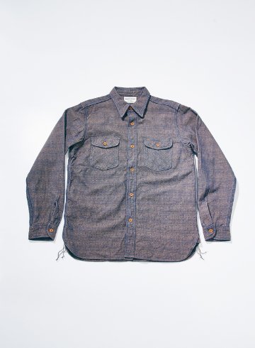 先行予約受付中！SSS26-KSK カノコ・アイマダラワークシャツ SSS26KSK SAMURAIJEANS サムライジーンズワークシャツ 長袖シャツの画像