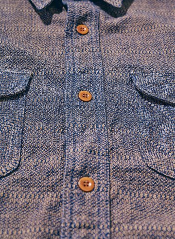 SSS26-KSK カノコ・アイマダラワークシャツ SSS26KSK SAMURAIJEANS サムライジーンズワークシャツ 長袖シャツの画像