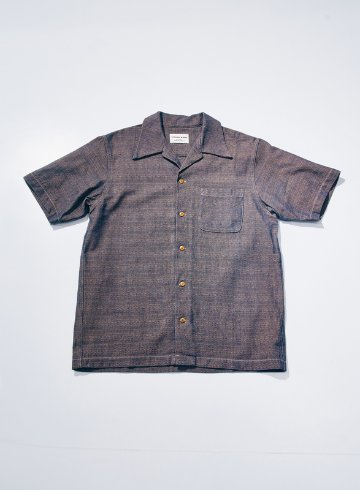 先行予約受付中！SOS26-KSK カノコ・アイマダラオープンカラーシャツ SOS26KSK SAMURAIJEANS サムライジーンズ サムライジーンズオープンカラーシャツの画像